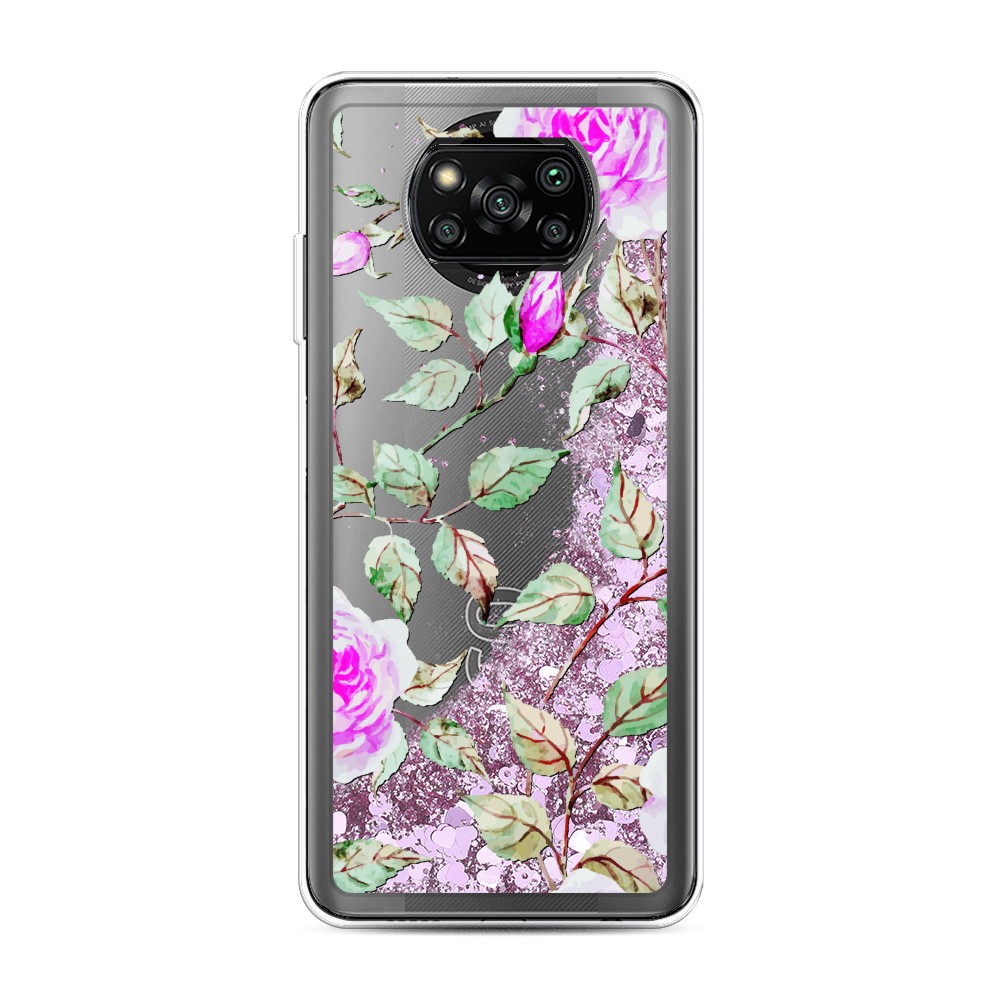 

Жидкий чехол с блестками "Цветочная фантазия 7" на Xiaomi Poco X3 Pro, 310694-1