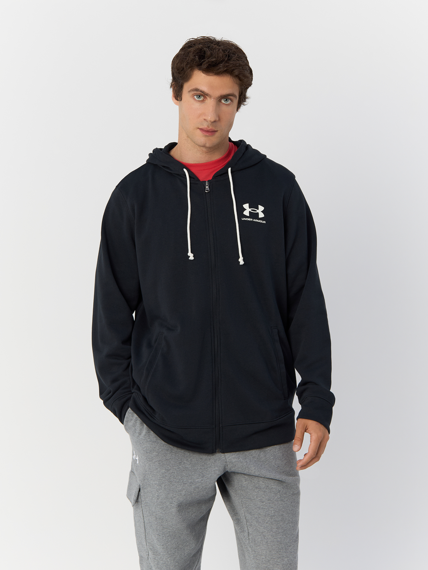 

Толстовка Under Armour UA Rival Terry LC FZ мужская, чёрная, размер LG, 1370409, Черный, Rival Terry LC FZ