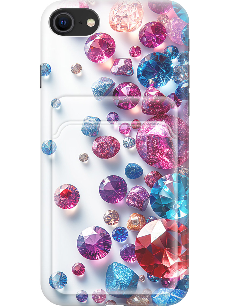 

Силиконовый чехол на Apple iPhone SE (2022) / SE (2020) / 8 / 7 с принтом 813698, Прозрачный;белый;розовый;синий, 713043231