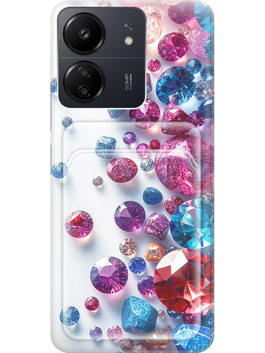 

Силиконовый чехол на Xiaomi Redmi 13C / Poco C65 с принтом 813709, Прозрачный;белый;розовый;синий, 777767731