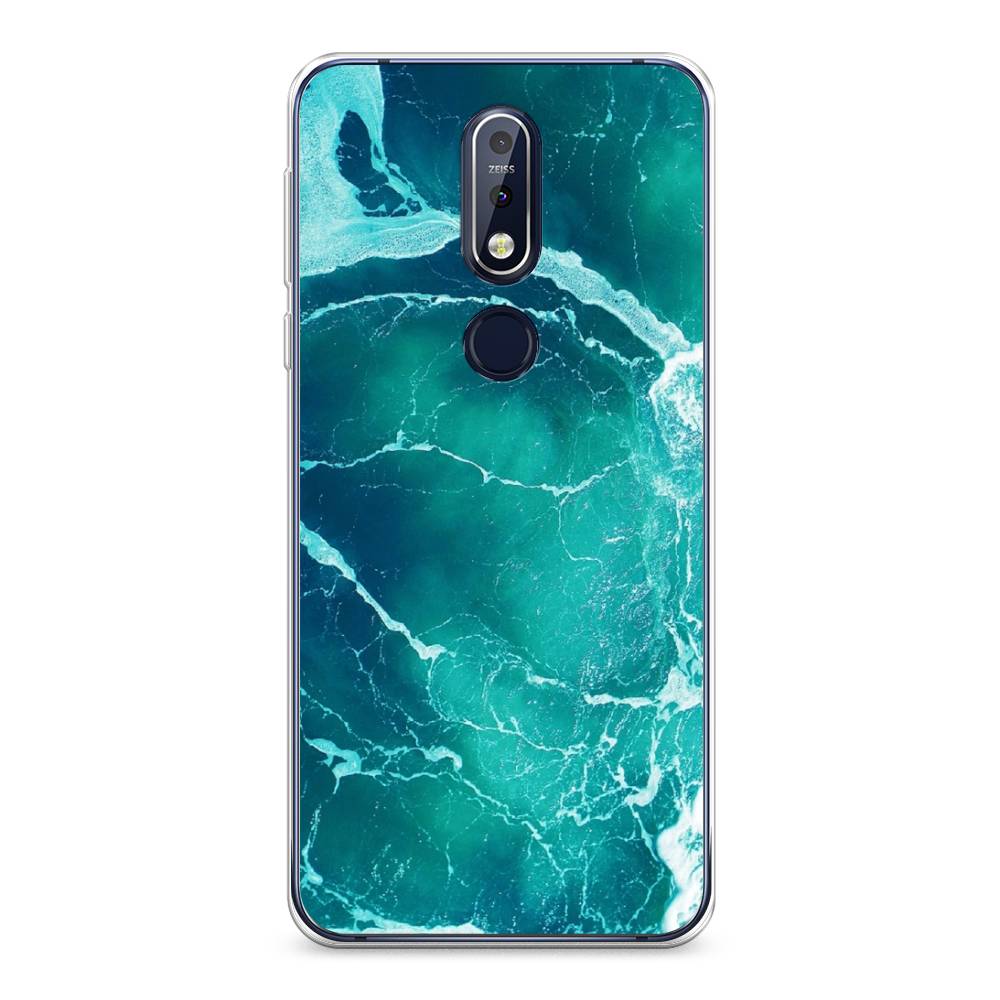 

Чехол Awog на Nokia 7.1 / Нокиа 7.1 "Изумрудный океан", Голубой;синий, 122050-4
