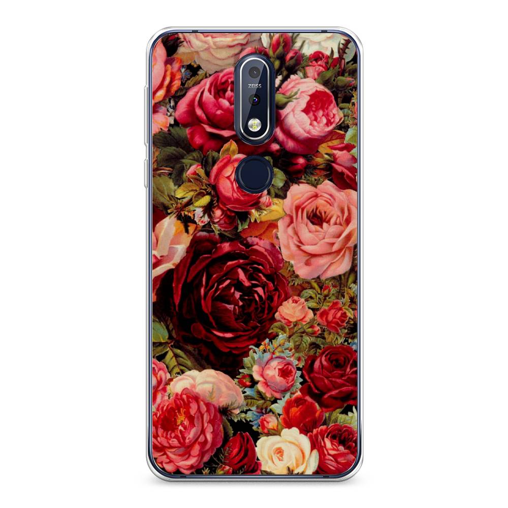 

Чехол Awog на Nokia 7.1 / Нокиа 7.1 "Розы винтажные", 122050-8