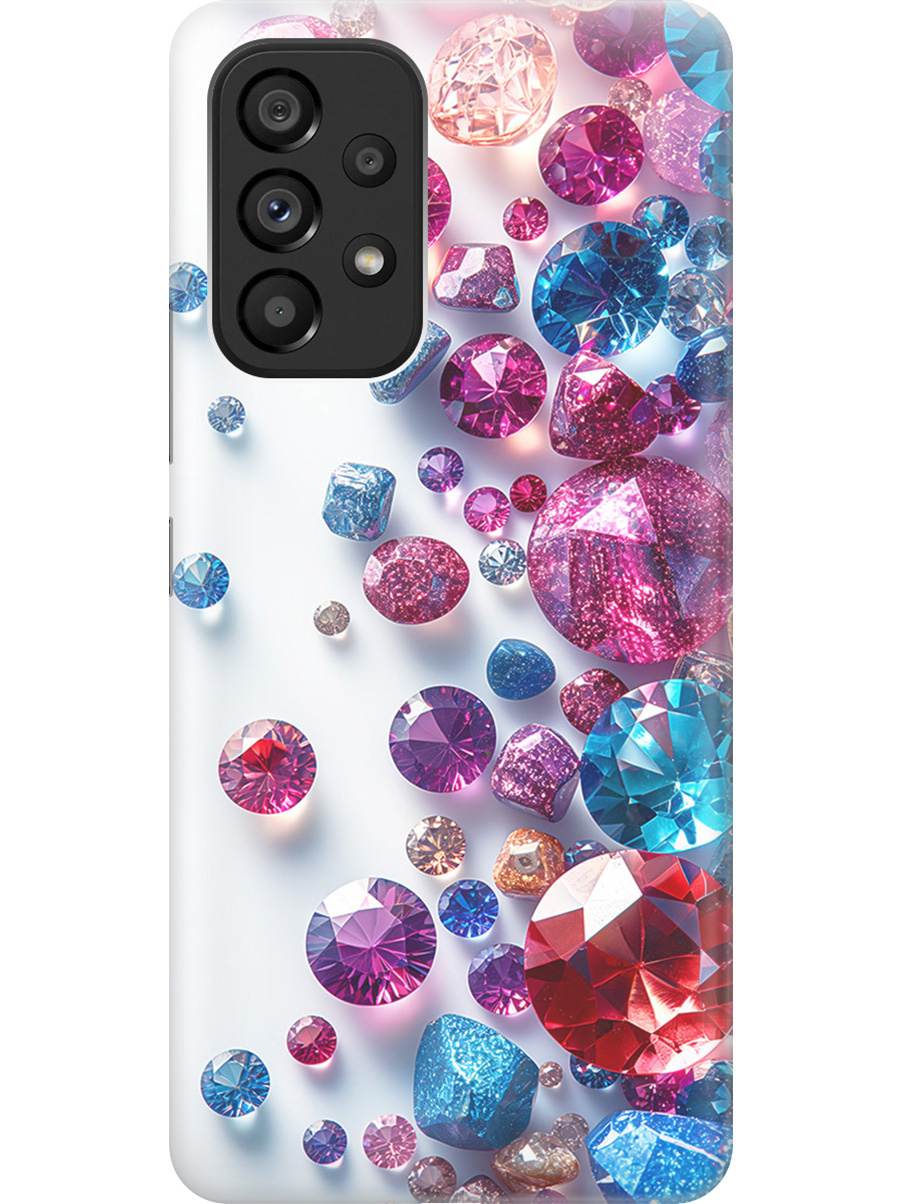

Силиконовый чехол на Samsung Galaxy A53 5G с принтом "Россыпь драгоценных камней", Прозрачный;белый;розовый;синий, 740133031
