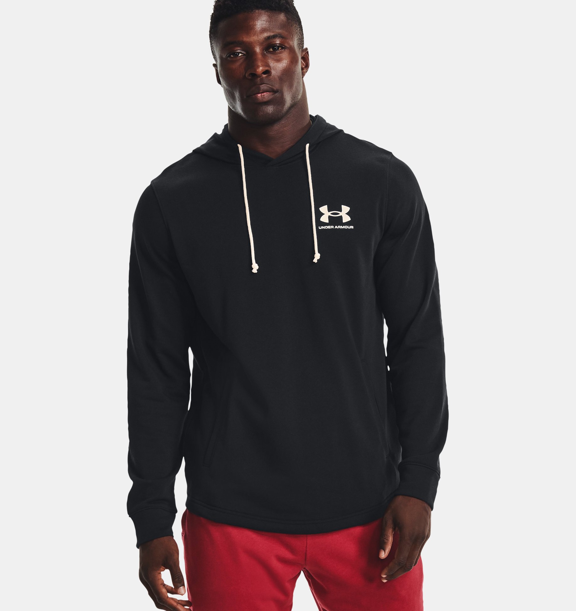 Худи Under Armour UA Rival Terry LC HD мужское, чёрное, размер XXL, 1370401