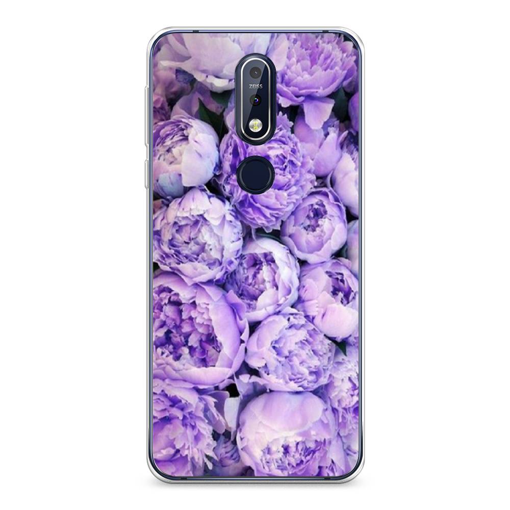

Чехол Awog на Nokia 7.1 / Нокиа 7.1 "Пионы сиреневые", Фиолетовый;голубой, 122050-8