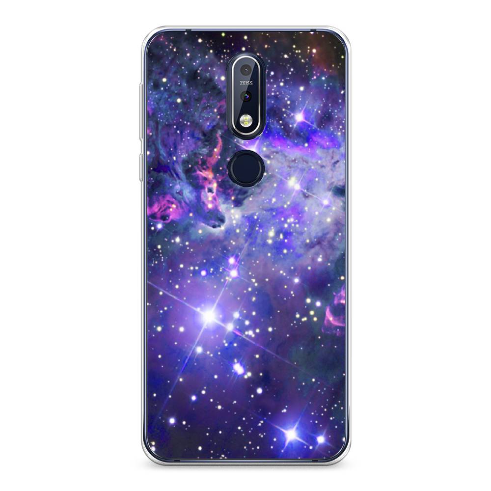 

Чехол Awog на Nokia 7.1 / Нокиа 7.1 "Яркая галактика", Фиолетовый, 122050-4