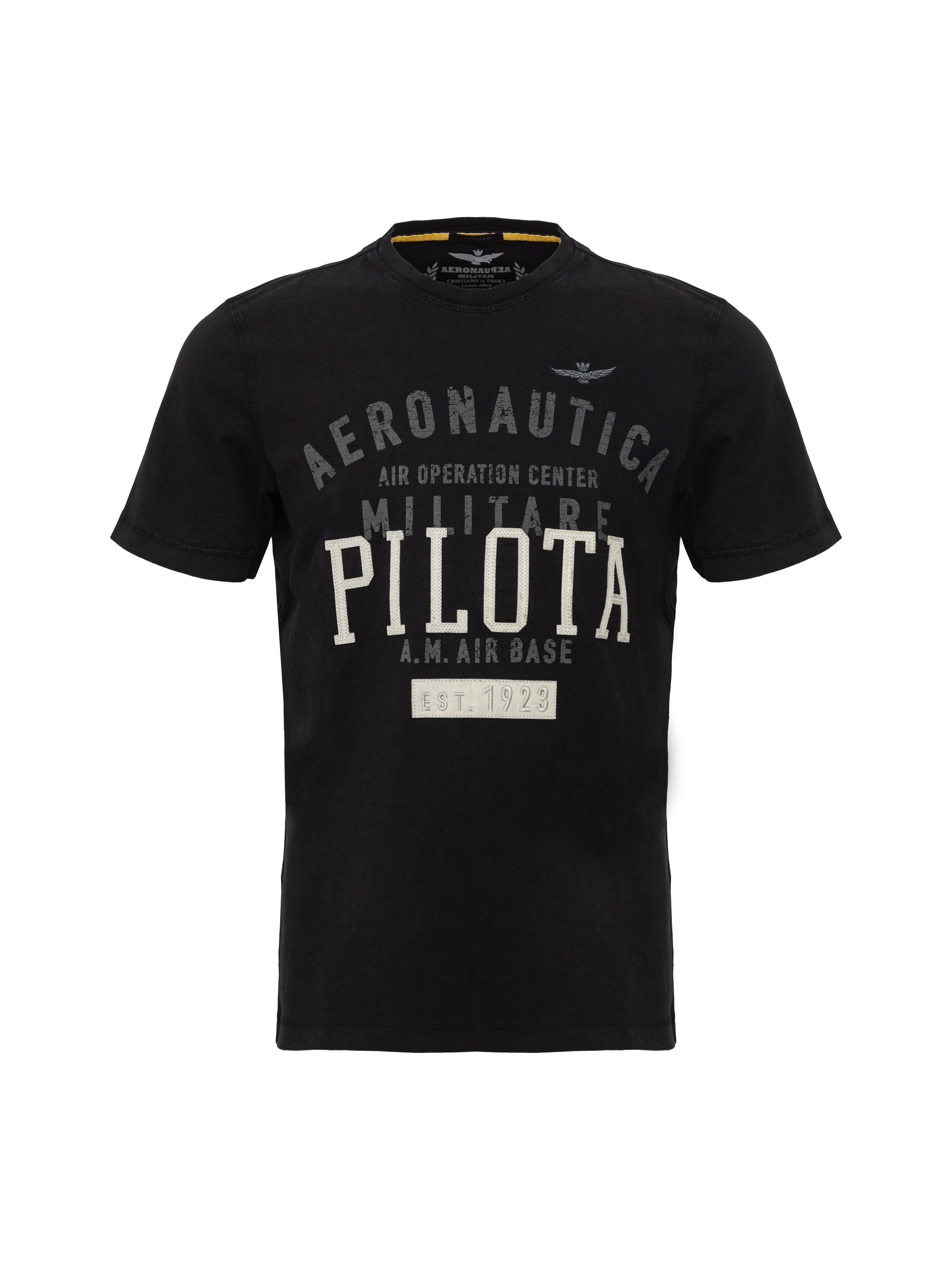 

Футболка мужская Aeronautica Militare TS2045J563 черная 50 RU, TS2045J563