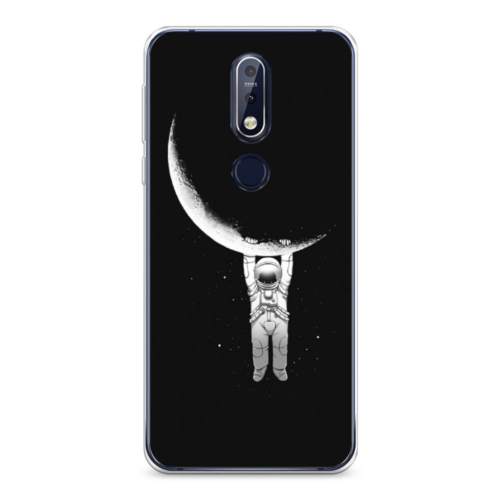 

Чехол Awog на Nokia 7.1 / Нокиа 7.1 "Космонавт", Белый;черный, 122050-4