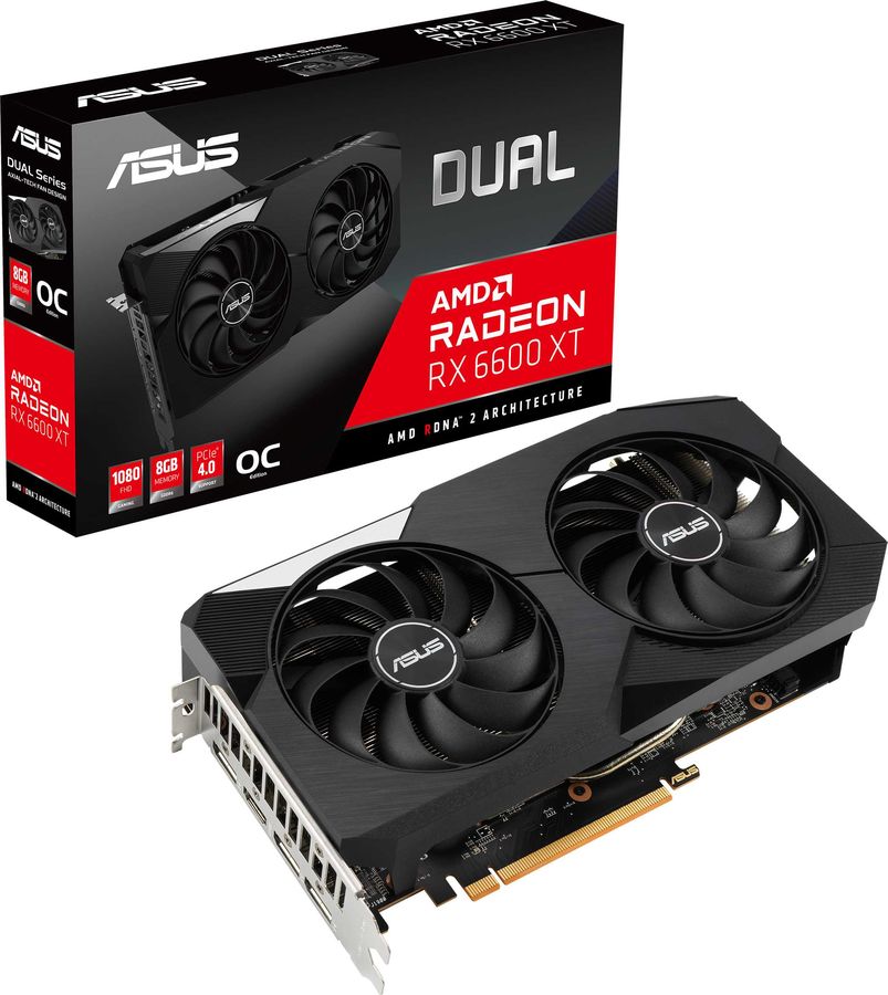 Видеокарта ASUS AMD Radeon RX 6600 XT DUAL OC Edition (90YV0GN1-M0NA00)