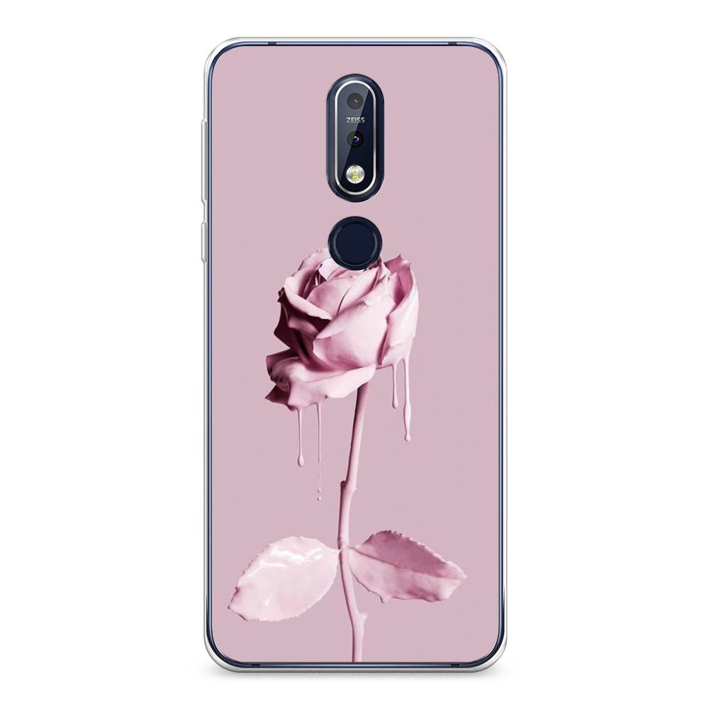 

Чехол Awog на Nokia 7.1 / Нокиа 7.1 "Роза в краске", Белый;розовый, 122050-8