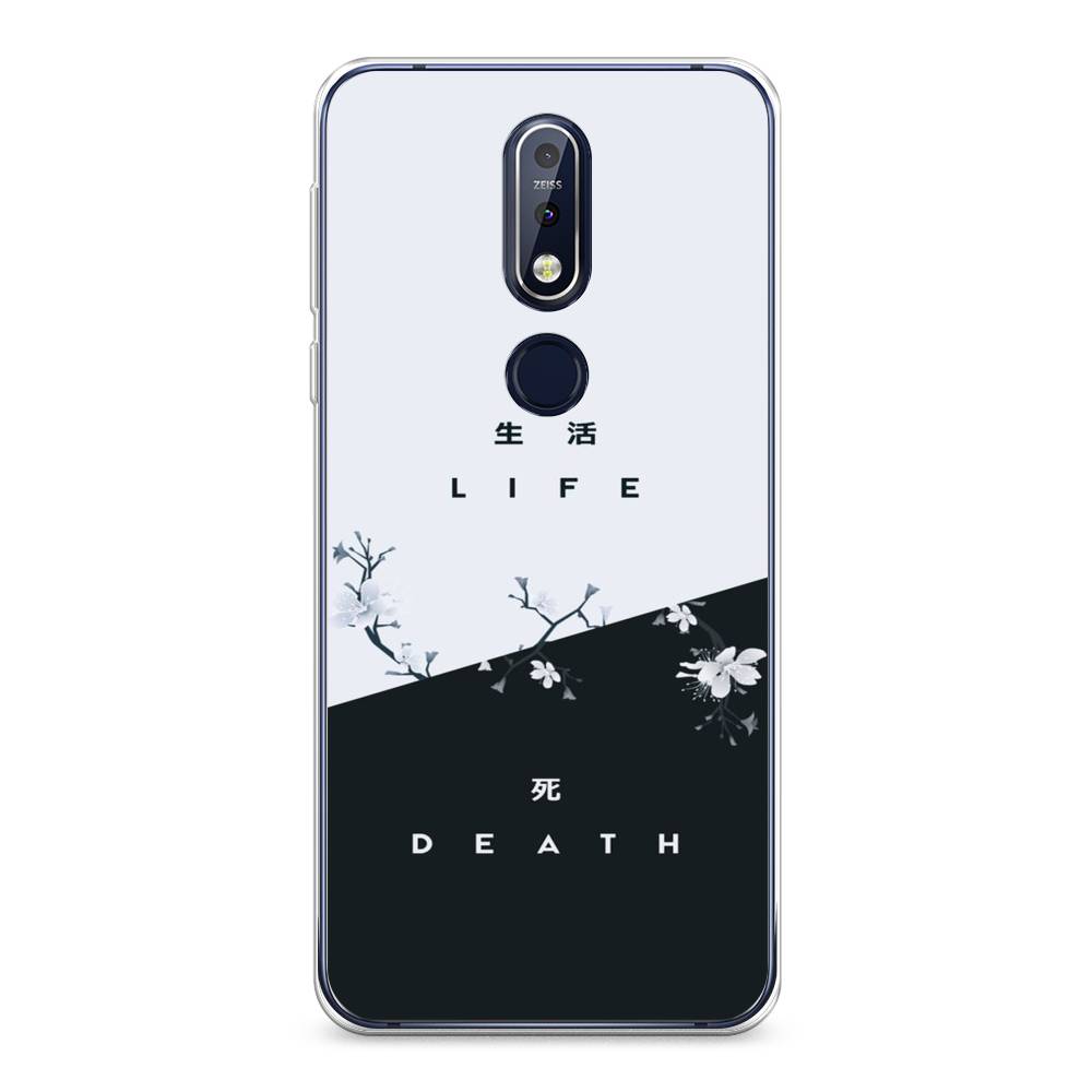 

Чехол Awog на Nokia 7.1 / Нокиа 7.1 "Life and death", Черный;серый, 122050-7