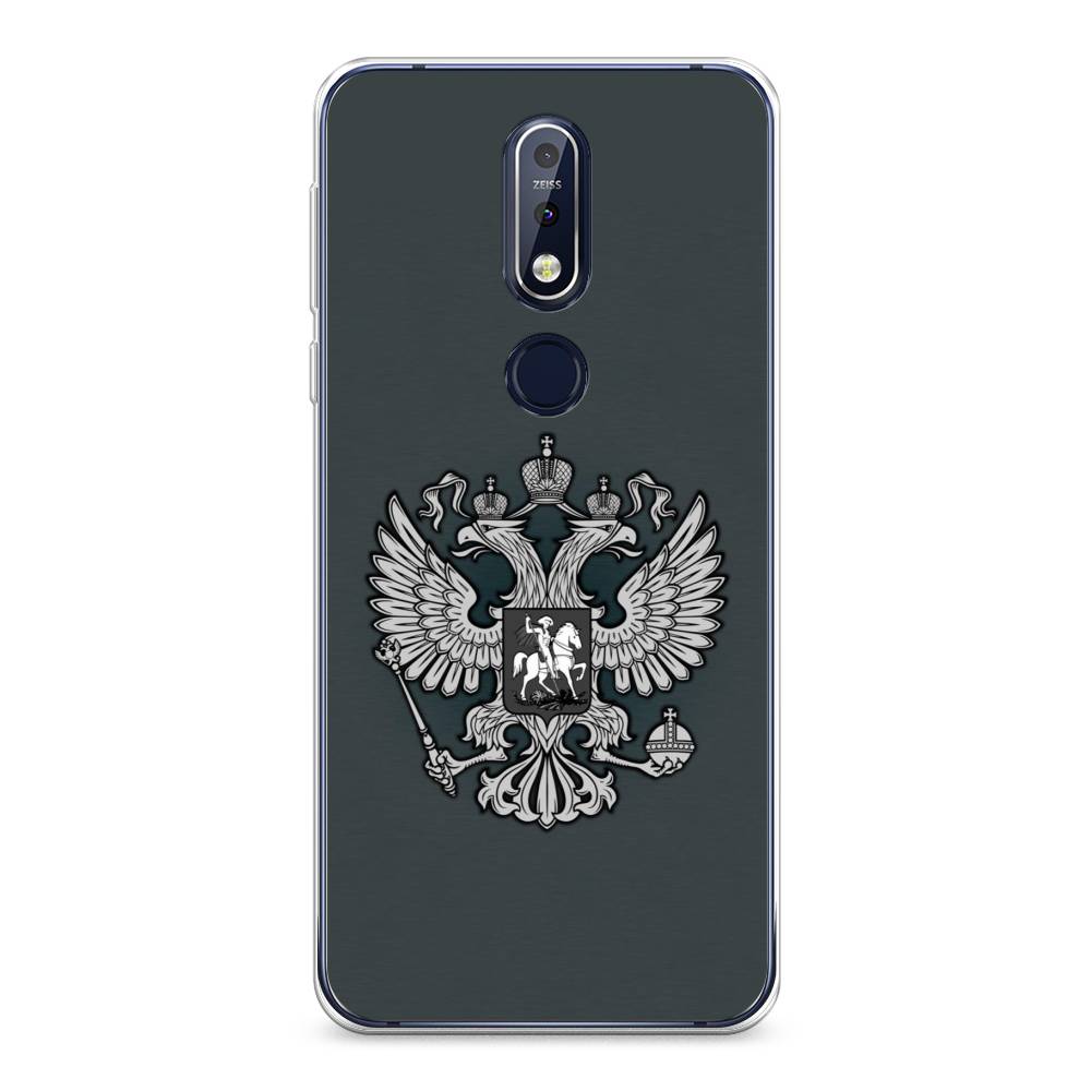 

Чехол Awog на Nokia 7.1 / Нокиа 7.1 "Герб России серый", 122050-5