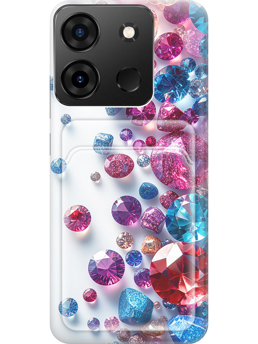 

Силиконовый чехол на Infinix Smart 7 Plus с принтом с карманом для карты прозрачный 813768, Прозрачный;белый;розовый;синий, 773941931