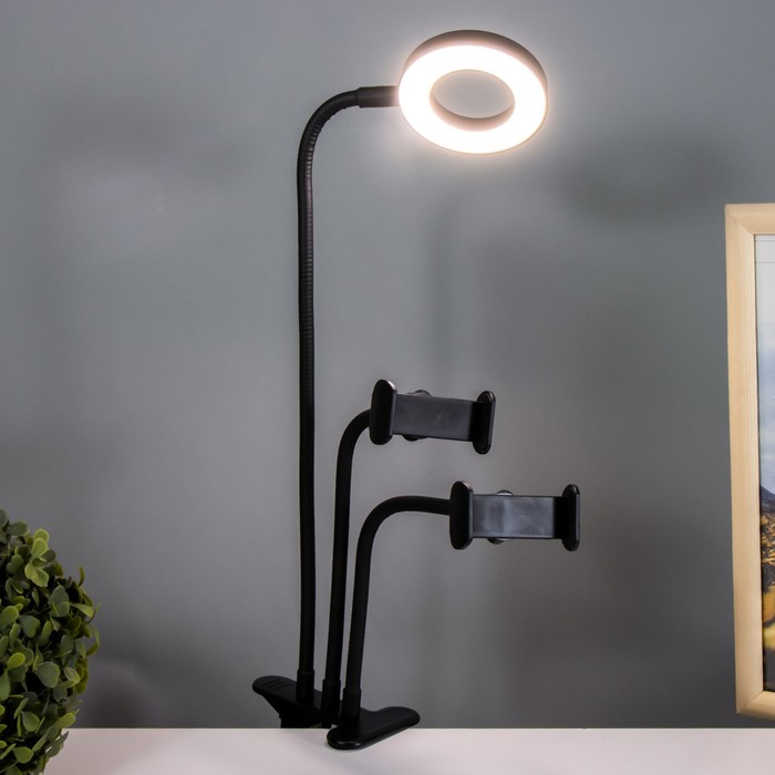 

Настольная лампа RISALUX Октопус LED USB черный 9х63 см