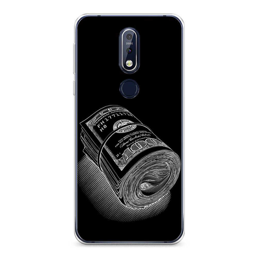 

Чехол Awog на Nokia 7.1 / Нокиа 7.1 "Кубышка денег", Черный;серебристый, 122050-5