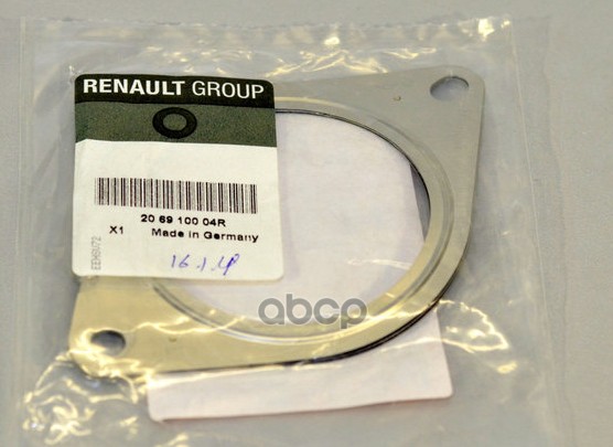 

Прокладка Трубы Глушителя (Мет) Renault 206910004r RENAULT арт. 2069 100 04R