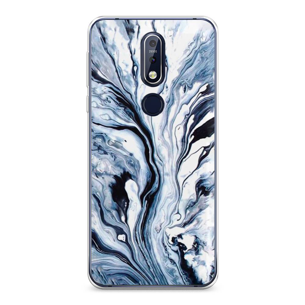 

Чехол Awog на Nokia 7.1 / Нокиа 7.1 "Голубой минерал мрамор", 122050-3