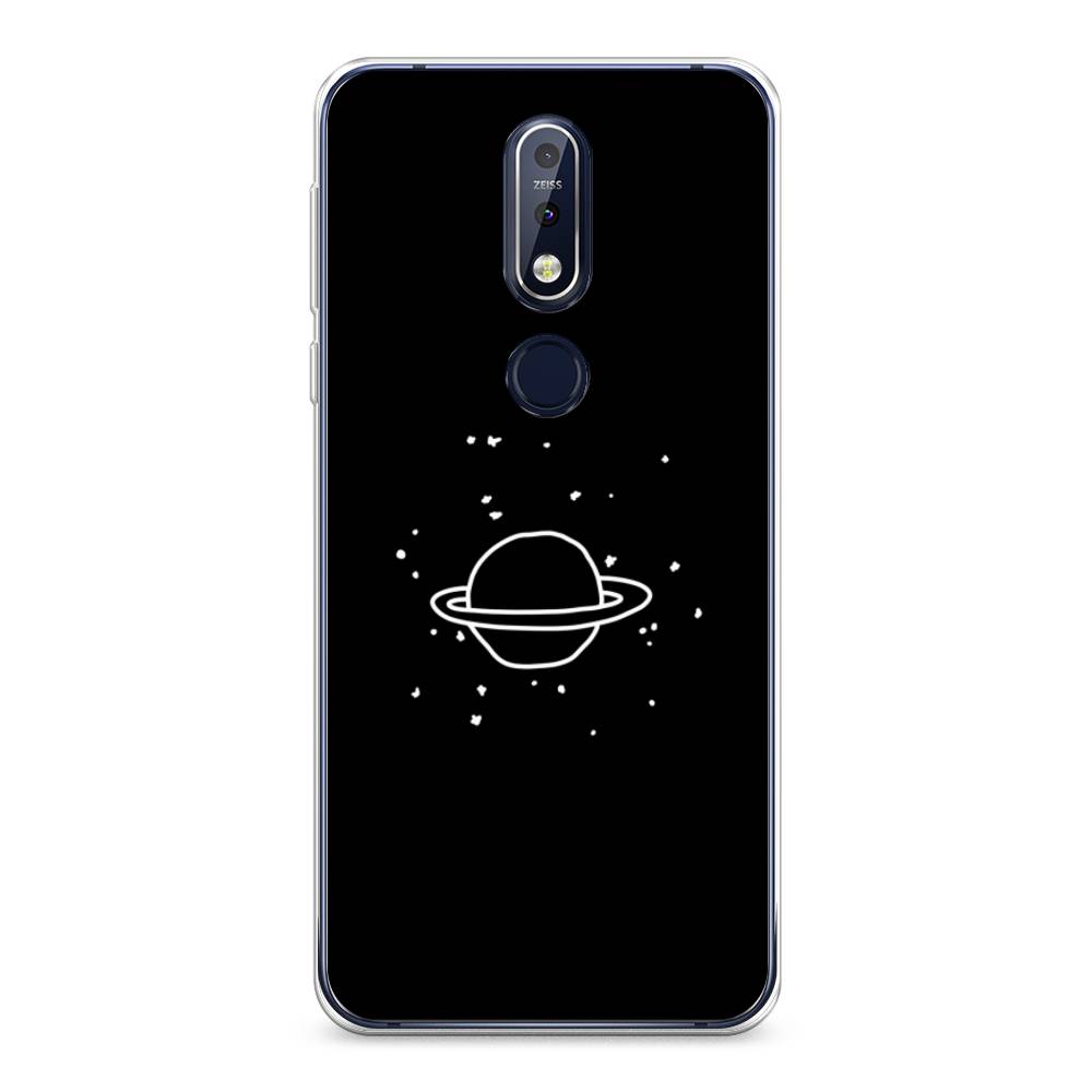 

Чехол Awog на Nokia 7.1 / Нокиа 7.1 "Дудл Юпитера", Белый;черный, 122050-4