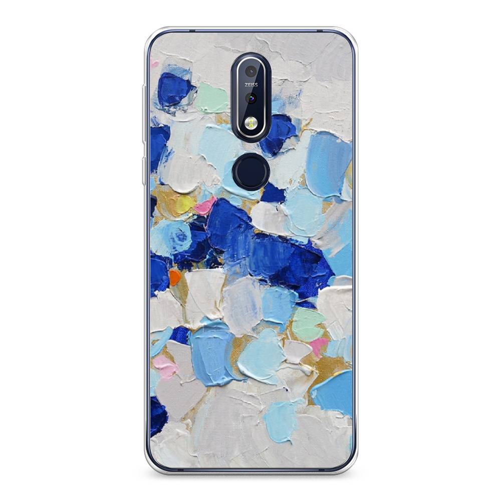 

Чехол Awog на Nokia 7.1 / Нокиа 7.1 "Холст сине-белый", Синий, 122050-10
