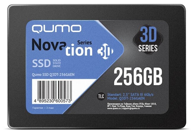 фото Ssd диск qumo novation 3d tlc q3dt-256gaen 256 гб