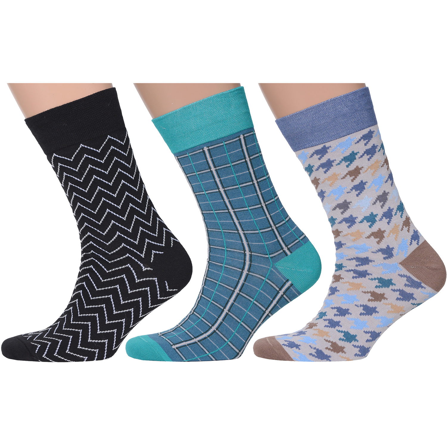 

Комплект носков мужских MoscowSocksClub msk3-М30 черных; бирюзовых; серых; синих 25, Черный;бирюзовый;серый;синий, msk3-М30