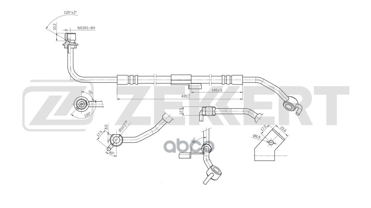 

Шланг тормозной передний левый Ford Tourneo 94- Transit III-V 85-