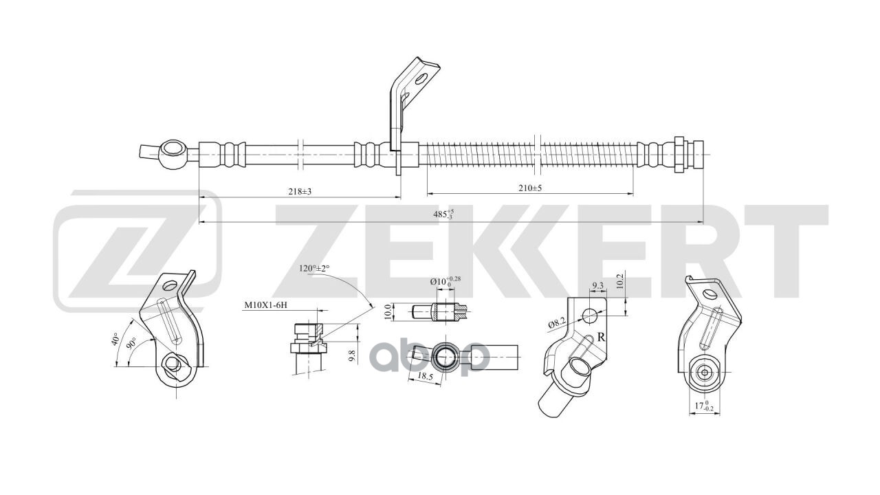 

Шланг тормозной передний правый Kia Ceed I II 12- Proceed II 13- Hyundai i30 II 11-