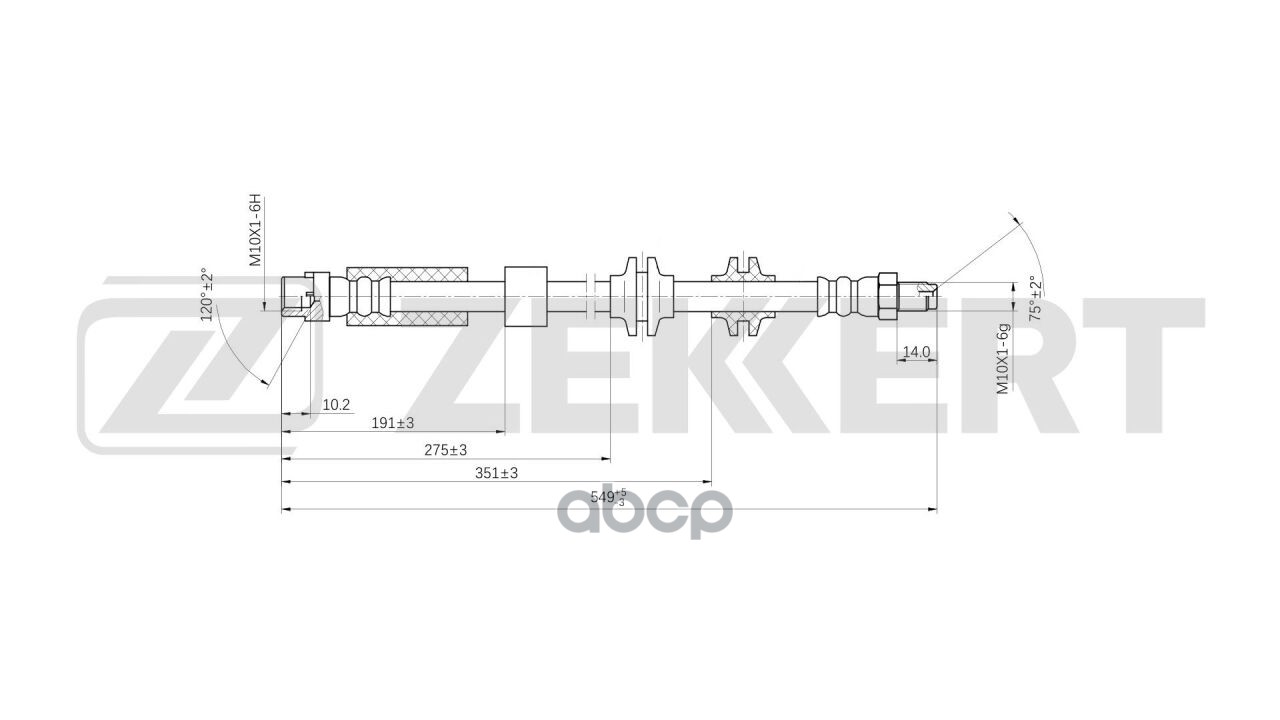 

Шланг тормозной передний BMW 3 (E90-E93) 04- 1 (E81 E82 E87 E88) 04- Z4 (E89) 09-