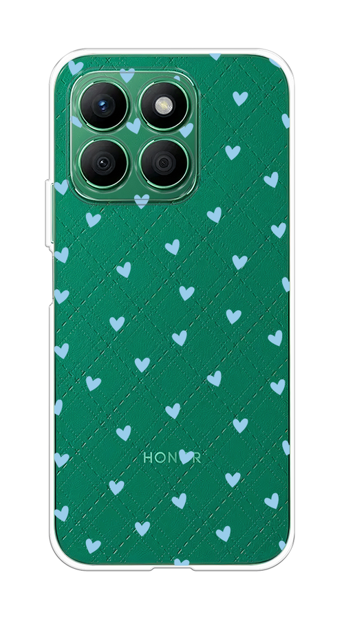 

Чехол на Honor X8B "Голубые сердечки паттерн", Голубой;прозрачный, 6123250-1