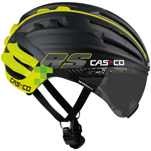 фото Велосипедный шлем casco speedairo rs black-yellow l\xl 04.1508 l with visor