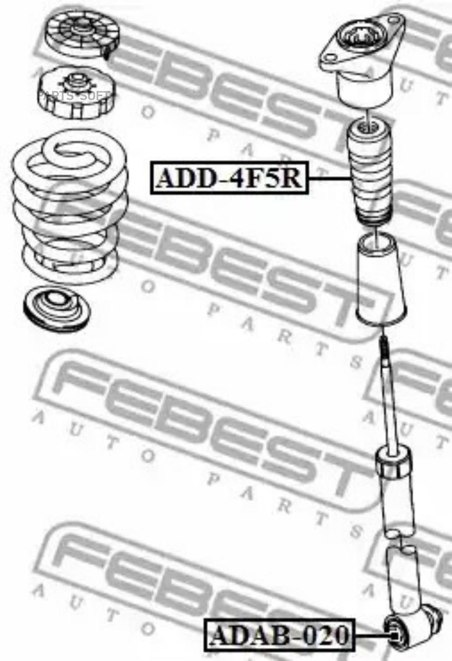 

FEBEST ОТБОЙНИК ЗАДНЕГО АМОРТИЗАТОРА AUDI A6 AVANT (4F5) 2005- FEBEST add-4f5r