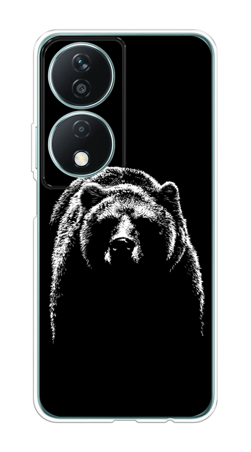 

Чехол на Honor X7B "Медведь в ночи", Белый;черный, 6123350-1