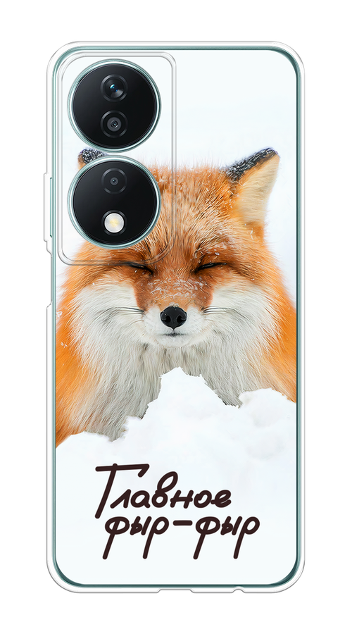 

Чехол на Honor X7B "Снежный фыр-фыр", Оранжевый;белый;коричневый, 6123350-1