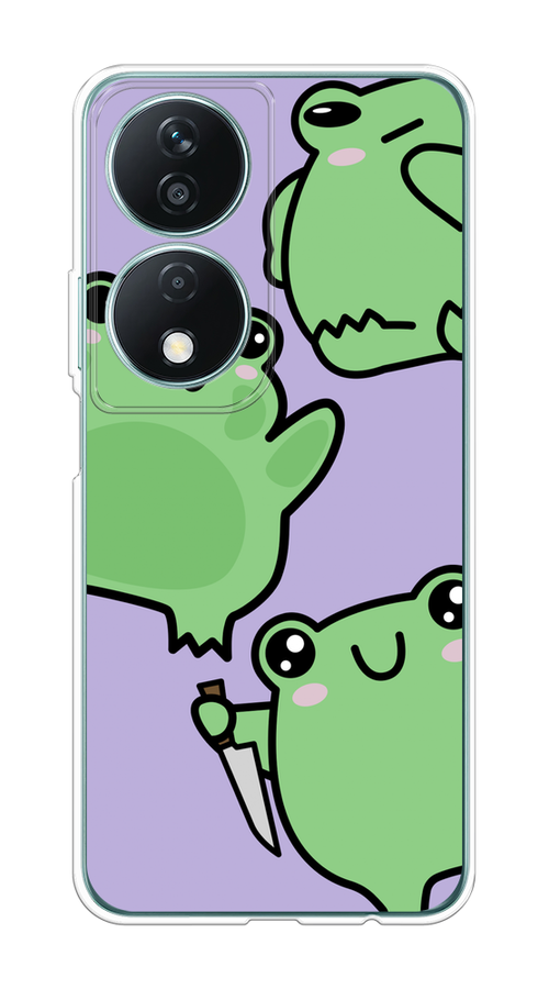 

Чехол на Honor X7B "Опасные лягушата", Фиолетовый;зеленый;черный, 6123350-1