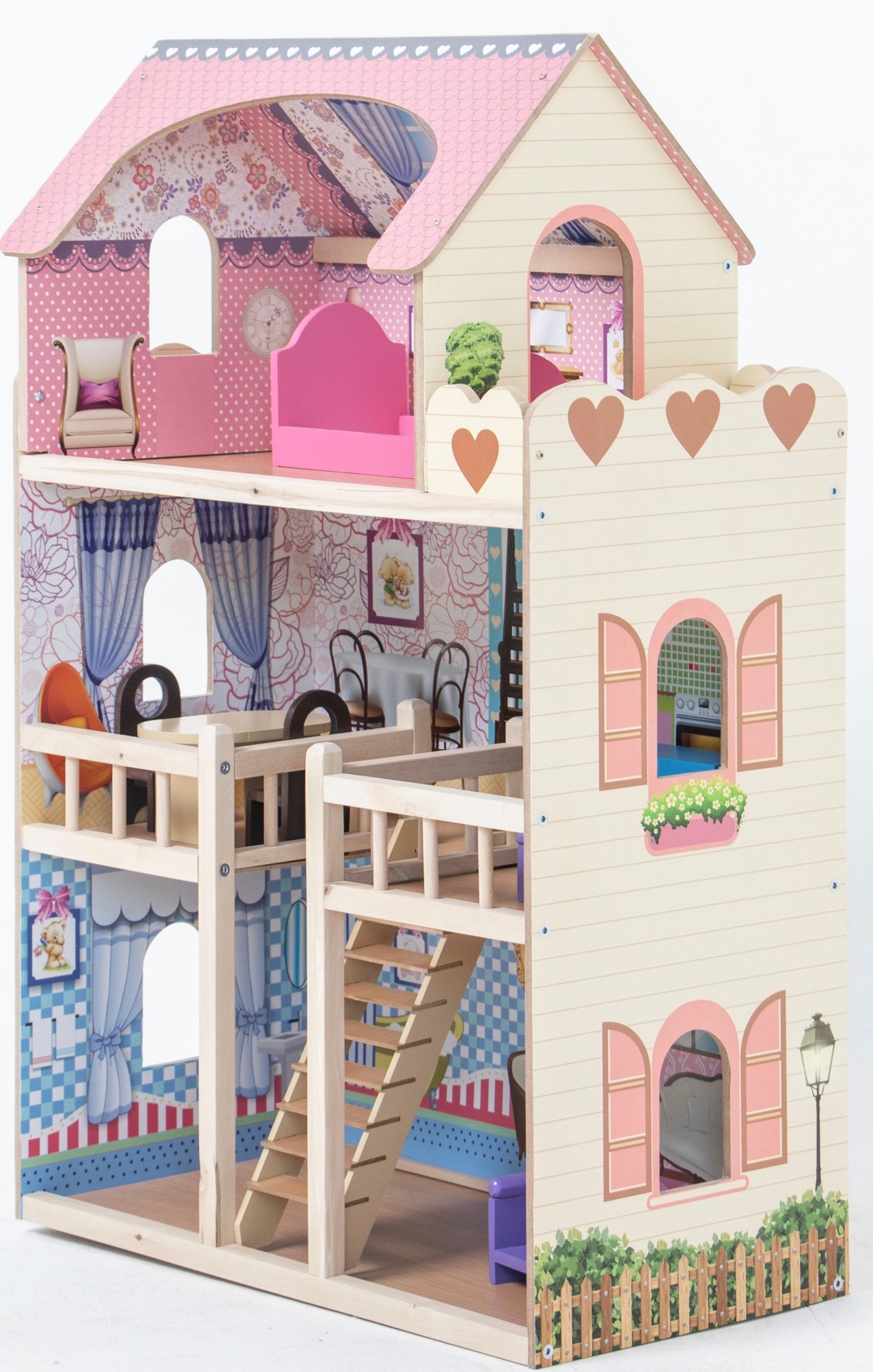 Кукольный домик Мой дом Варя с мебелью sharktoys сборный кукольный домик snow princess