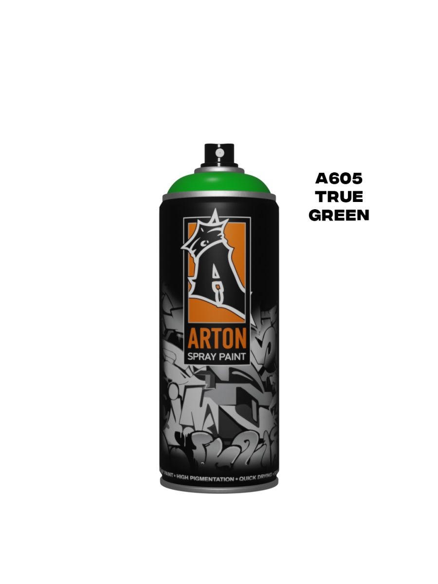 Аэрозольная краска Arton A605  Green 520 мл зеленая основа под макияж маскирующ покраснения anti red зеленая