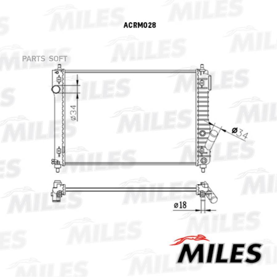 

MILES ACRM028 Радиатор механическая сборка CHEVROLET AVEO 1.2/1.4/1.6 09- NISSE