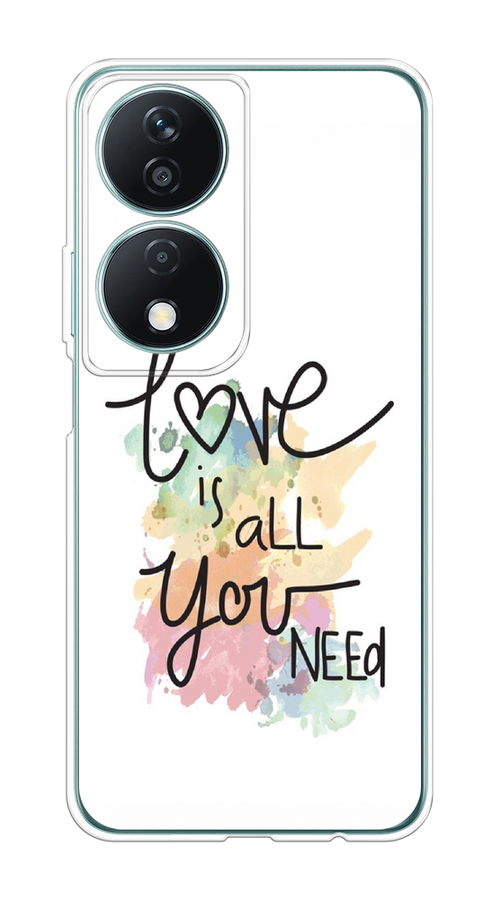 

Чехол на Honor X7B "Love is all you need", Белый;черный;зеленый, 6123350-1