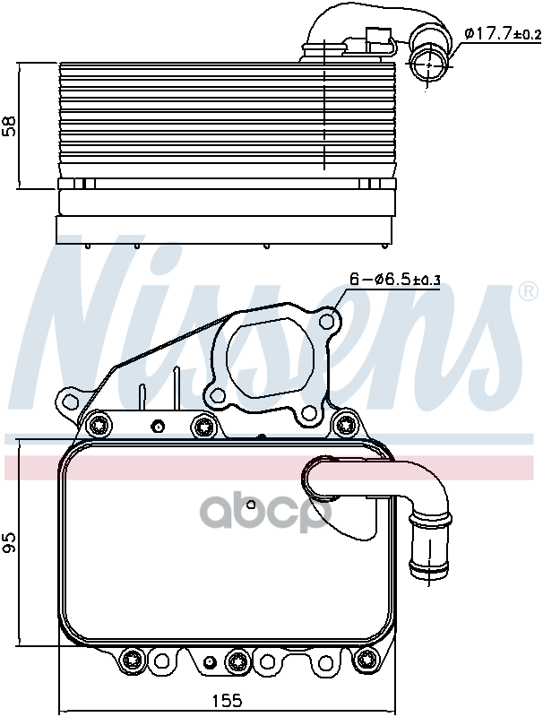 

Кулер Масл. Audi A4 07- 059117021r Nissens арт. 91100