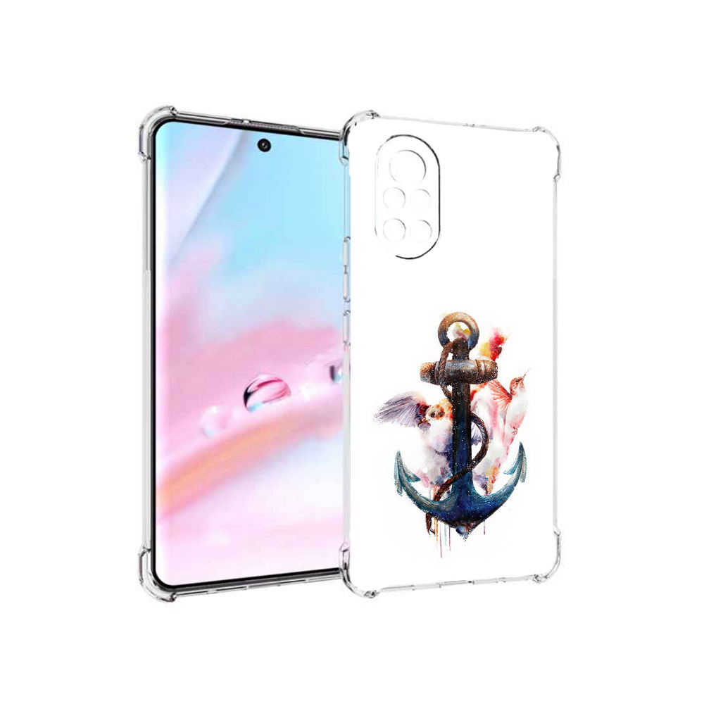 Чехол MyPads якорь с птицами для Huawei Nova 8 (ANG-LX1)