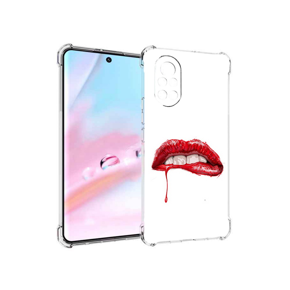 

Чехол MyPads яркие красные губы для Huawei Nova 8 (ANG-LX1), Прозрачный, Tocco