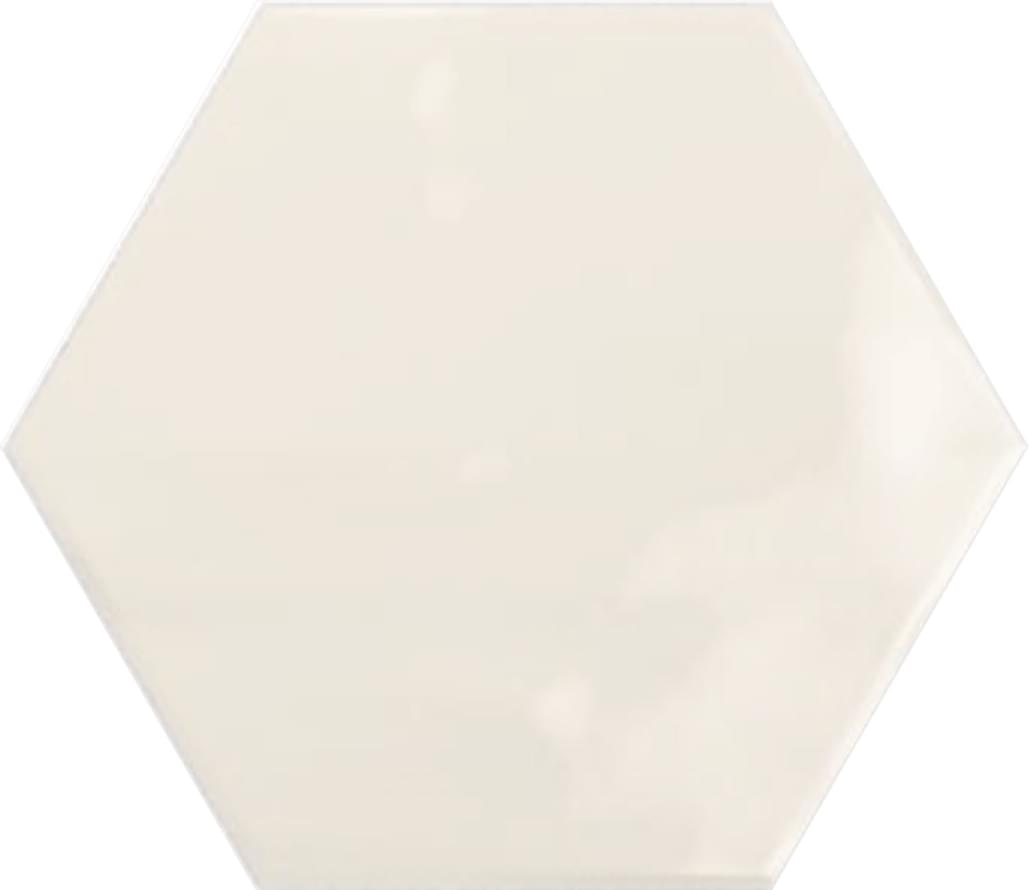 фото Плитка ribesalbes geometry pt03135 hex ivory glossy 15x17.3 0.86 м2