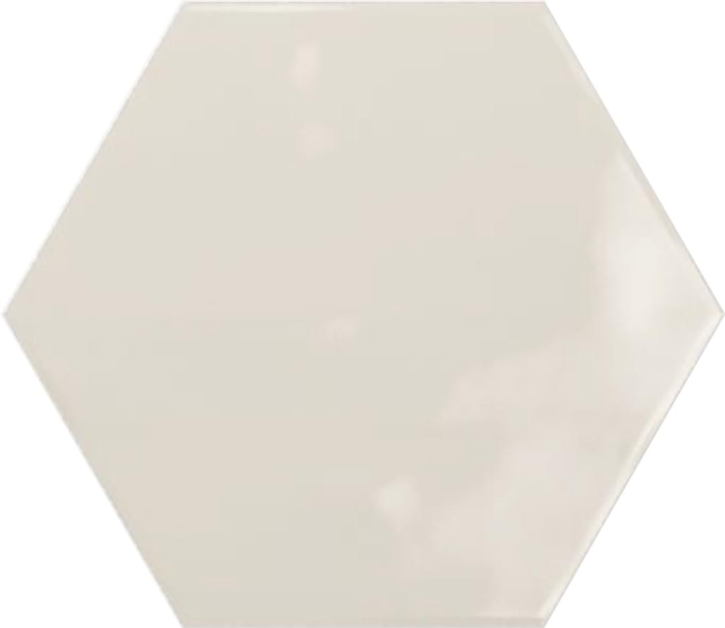 фото Плитка ribesalbes geometry pt03137 hex creme glossy 15x17.3 0.86 м2