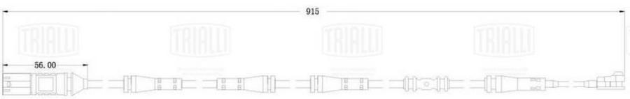 Датчик износа колодок для а/м BMW 5 (F10) (11-) зад. L=915 (PFS 0086)