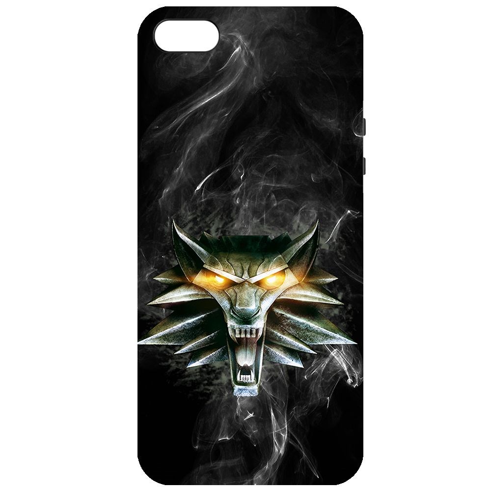 

Чехол-накладка Krutoff Soft Case Ведьмак. Школа Волка для iPhone 5/5s черный