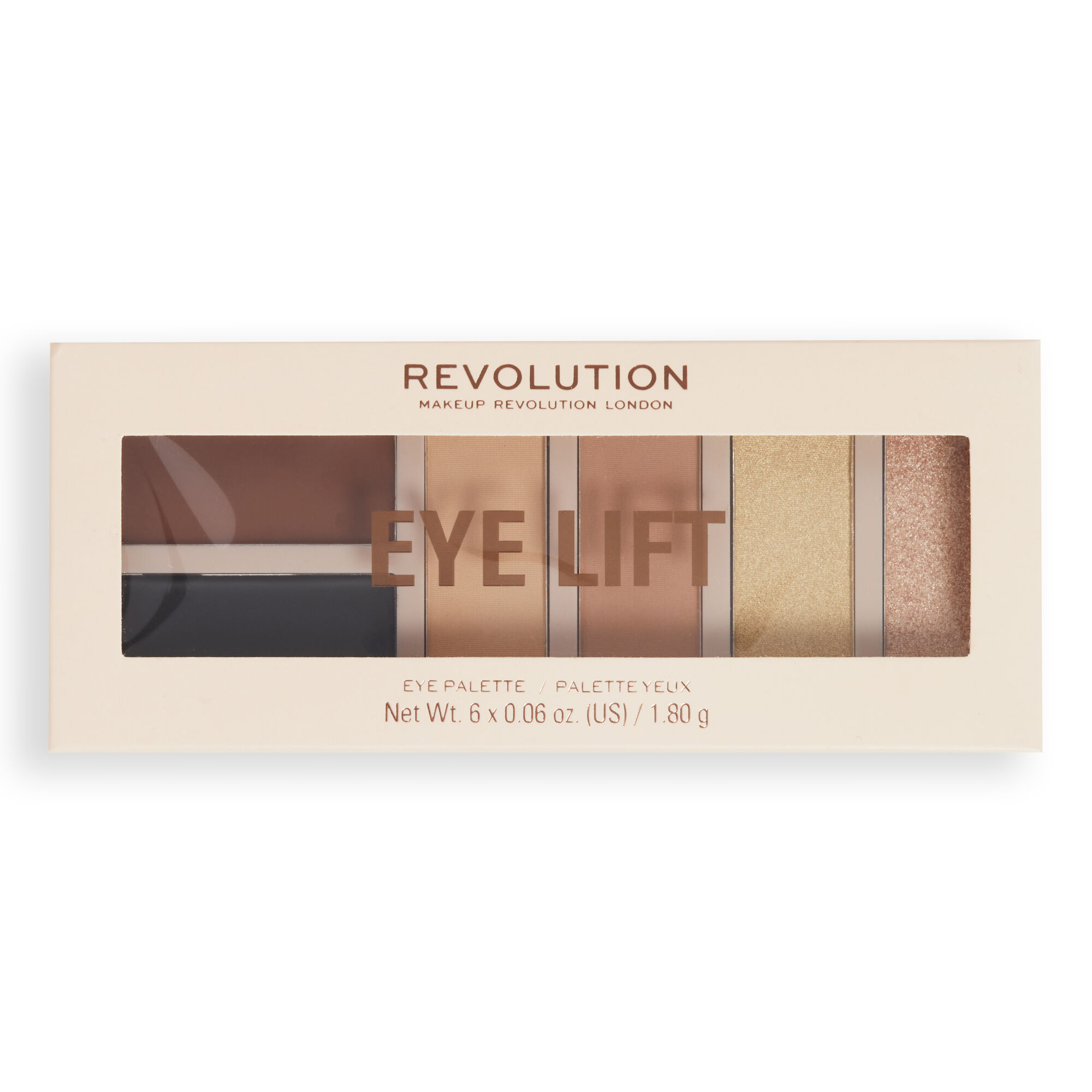 Палетка Revolution Makeup для макияжа глаз: тени-бронзер подводка тени Eye Lift Palette la rosa тени для век 8 makeup studio