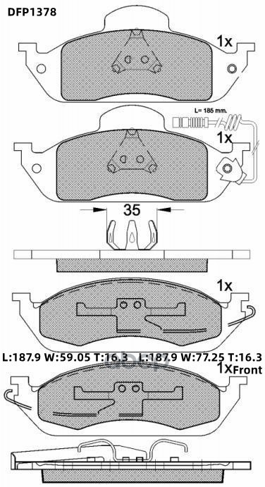 

Комплект тормозных колодок DOUBLE FORCE DFP1378