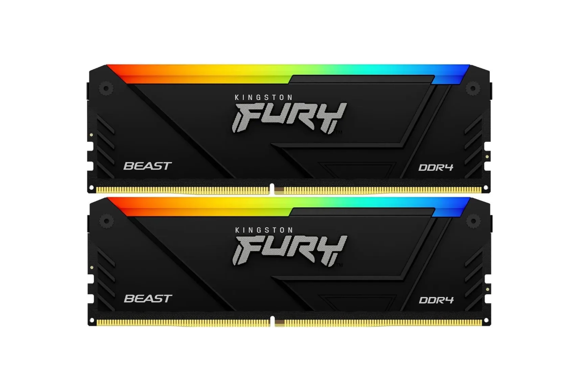 

Оперативная память Kingston FURY Beast RGB (KF437C19BB12AK2/32), DDR4 2x16Gb, 3733MHz, FURY Beast RGB