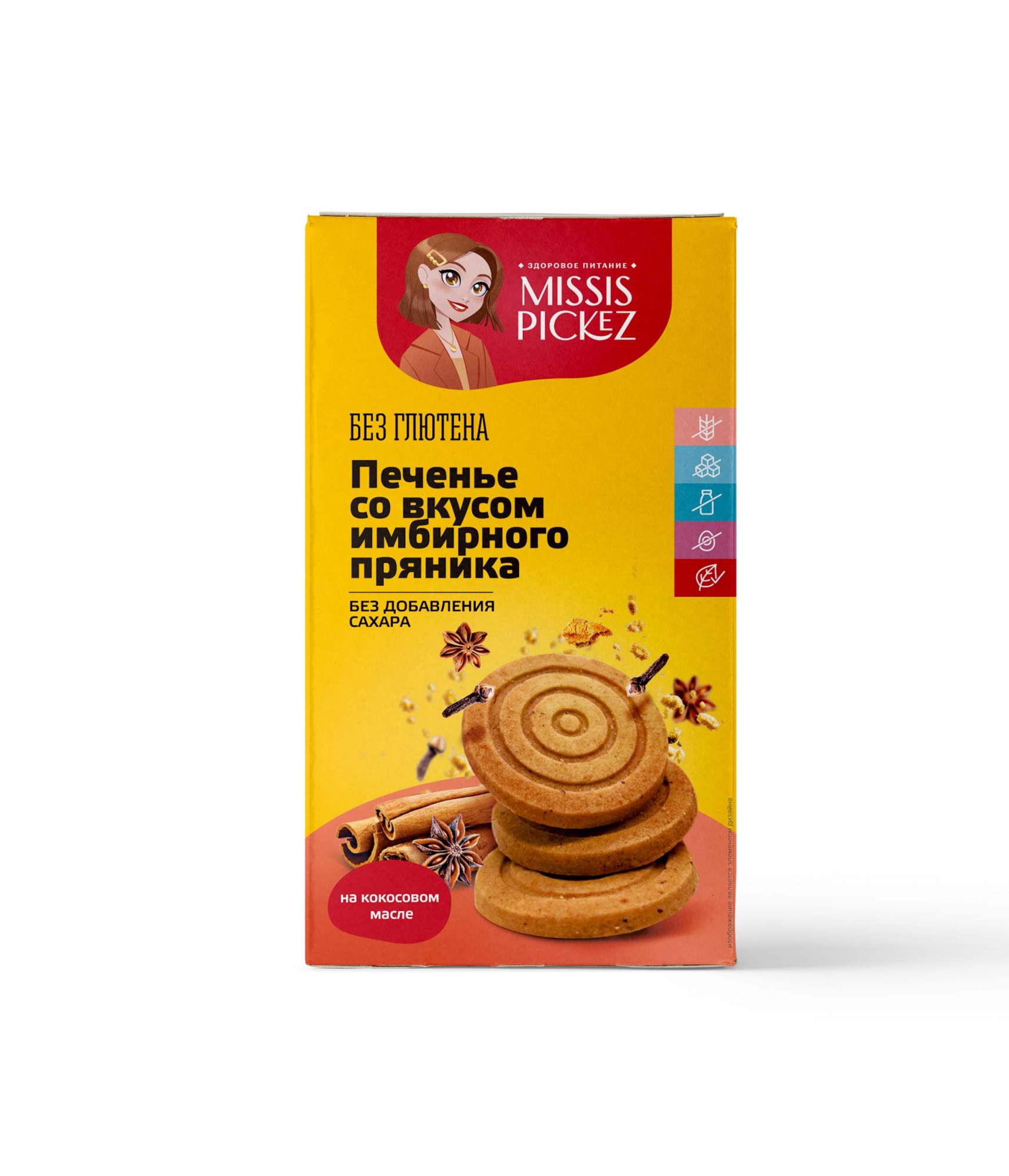 

Печенье Missis Pickez со вкусом имбирного пряника, 100 г