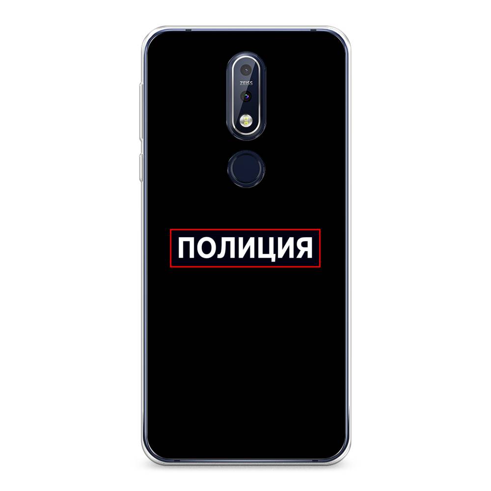 

Чехол Awog на Nokia 7.1 / Нокиа 7.1 "Police logo", Черный;белый;красный, 122050-5